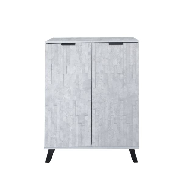 خزانة أحذية بابين خشب ماليزي لينكو - رمادي