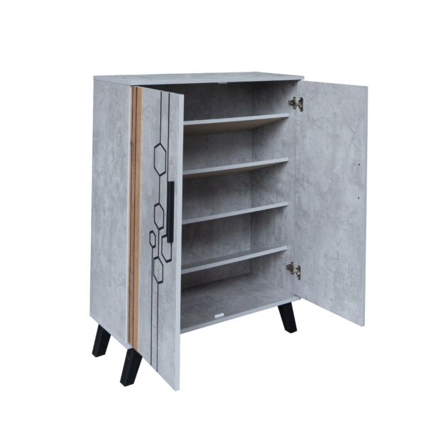 خزانة أحذية بابين خشب ماليزي بونو - متعدد الألوان