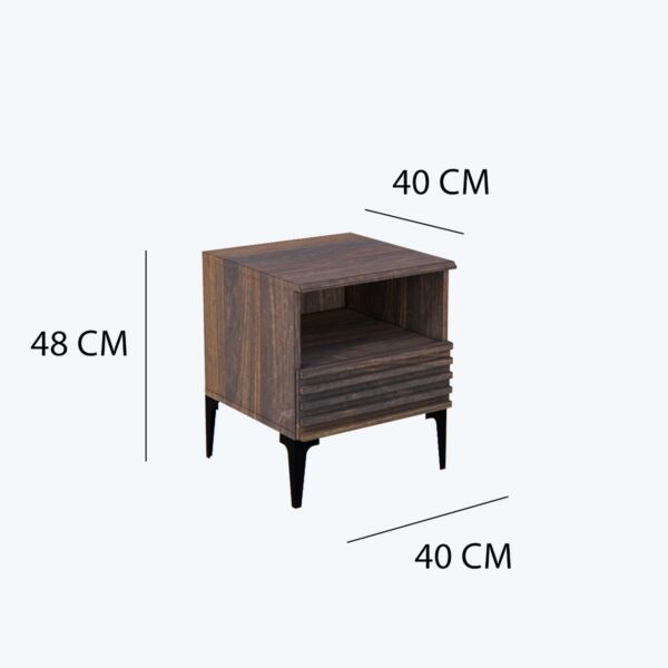 كومودينو درج ورف ايلا - خشبي وبني