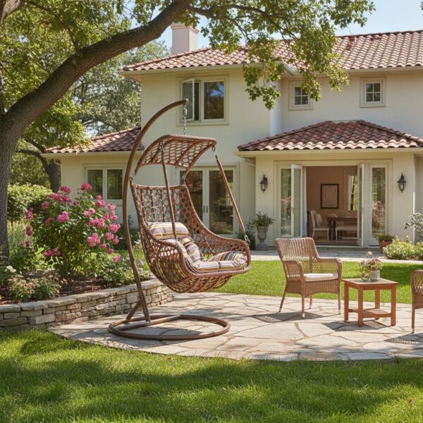 أرجوحة حديقة بيتر - مقعد واحد - بني فاتح