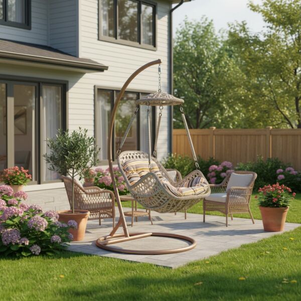 أرجوحة حديقة فنكي - مقعد واحد - رمادي