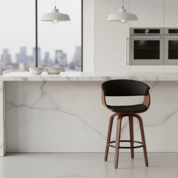 كرسي مرتفع اشا - اسود