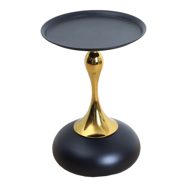 طاولة جانبية سارا - اسود وذهبي