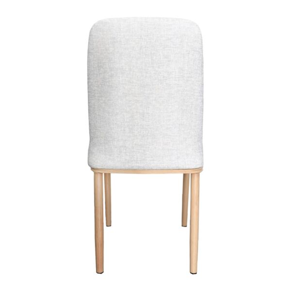 طقم طاولة طعام رخام طبيعي مع 6 كراسي مخمل بينالا - رمادي فاتح