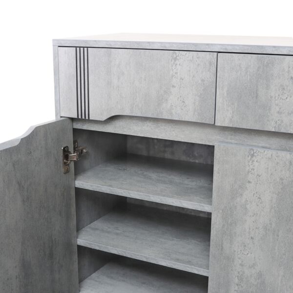 خزانة أحذية بابين اليدورا - رمادي