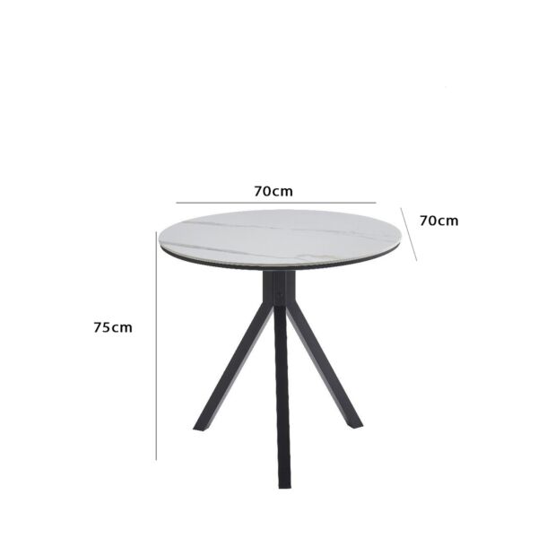 طاولة قهوة بورسلان لوديكا - ابيض