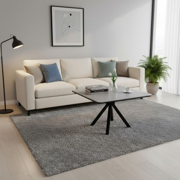 طاولة قهوه بورسلان بلينزا - رمادي