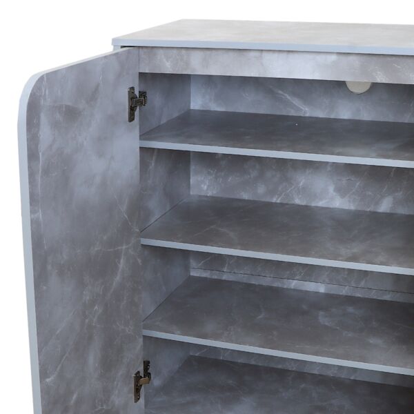 خزانة أحذية 2 باب إيزي - رمادي