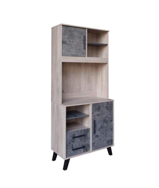 ركن قهوة مودرن خشب ماليزي كايسون - بيج ورمادي