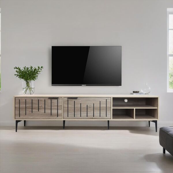 طاولة تلفزيون خشب ماليزي مارفل - خشبي