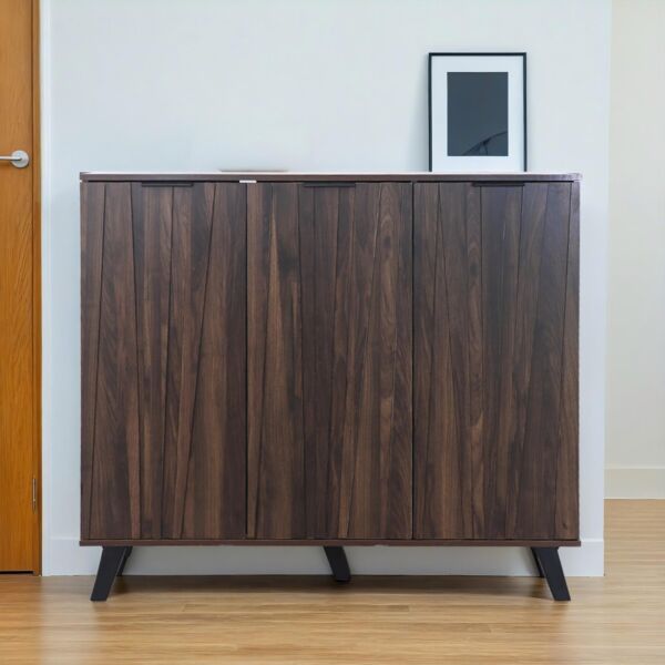 خزانة أحذية 3 أبواب روكستا - بني