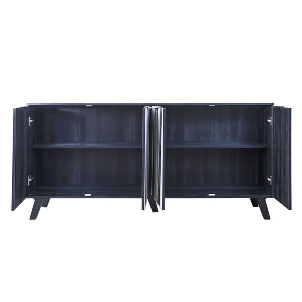 كونسول 4 أبواب شانس - أسود ورمادي