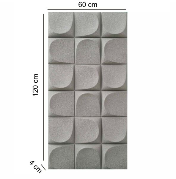 ديكور جداري بولي يوريثان باولا - رمادي