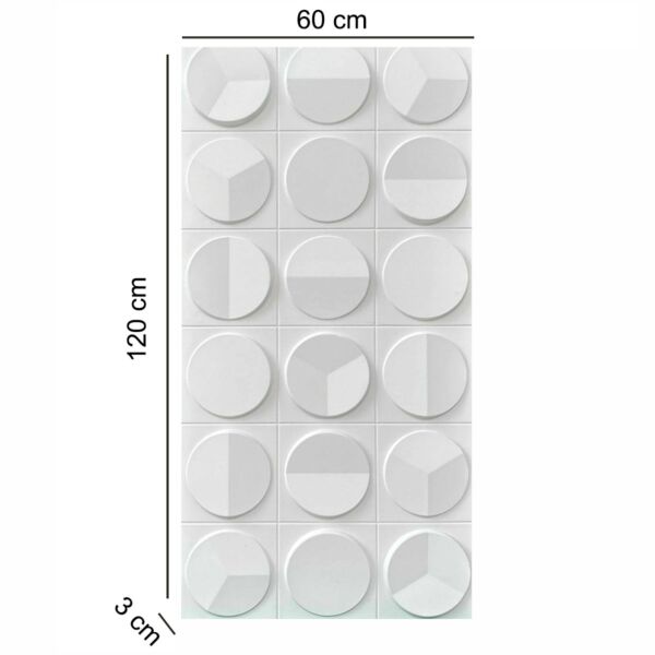 ديكور جداري بولي يوريثان كايا - ابيض