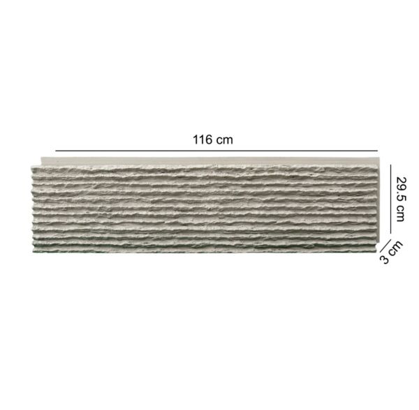 ديكور جداري بولي يوريثان ساشا - رمادي فاتح