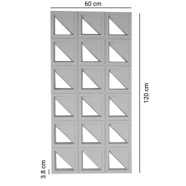 ديكور جداري بولي يوريثان كايلان - رمادي
