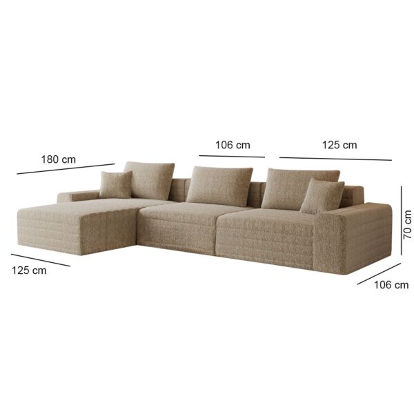 كنب زاوية يسار بونا - بيج