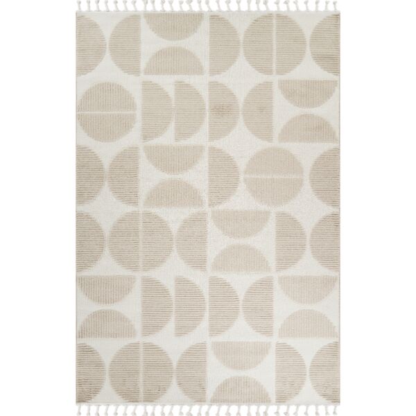 سجادة مودرن الونا 230x150 سم - بيج وكريمي