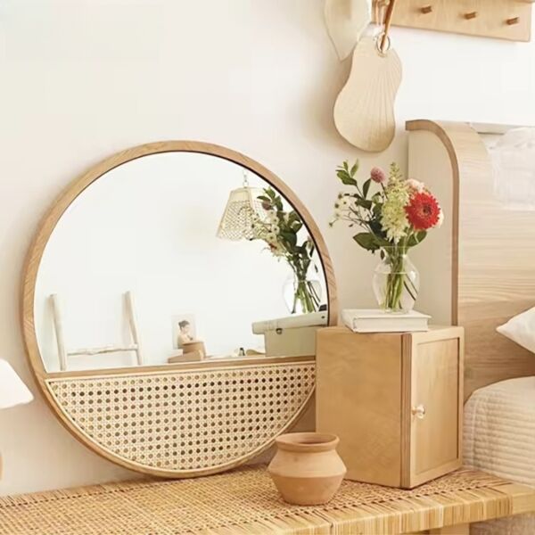 مرآة حائط فيونيكا - بني فاتح 60 سم