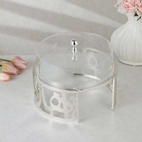 صندوق تقديم اكريلك اريا - فضي