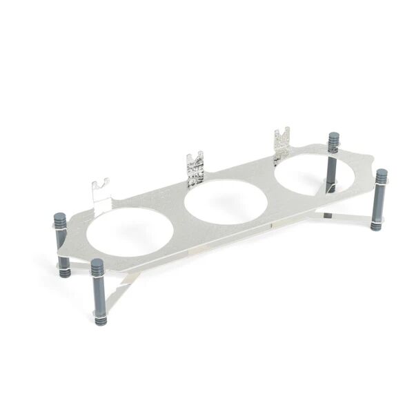 طقم تقديم مكسرات 3 قطع مع صينية من جوار - ازرق وفضي