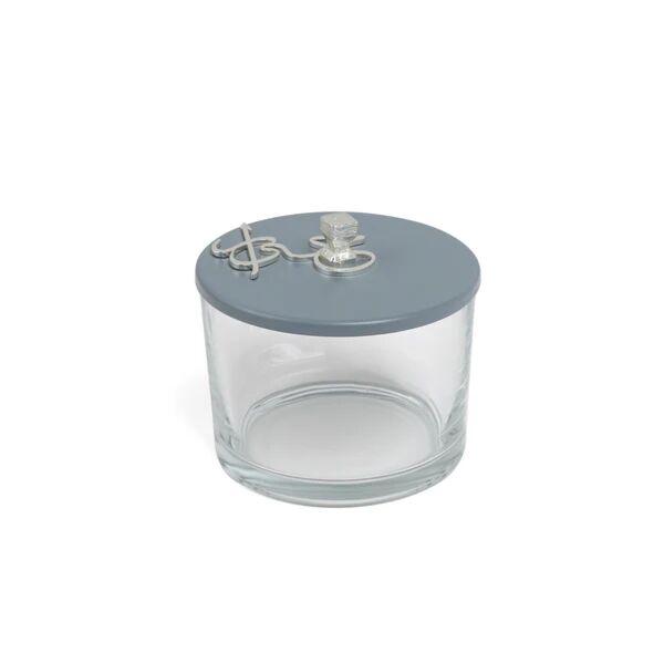 طقم تقديم مكسرات 3 قطع مع صينية من جوار - ازرق وفضي