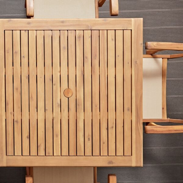 طاولة خارجية قابلة للطي ليزي ساترداي - بني