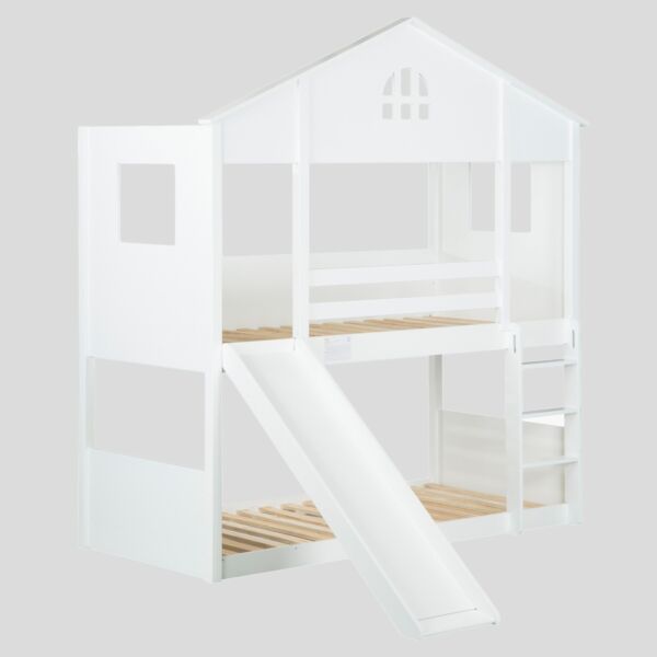 زحليقة لسرير بطابقين هاربز هاوس - ابيض