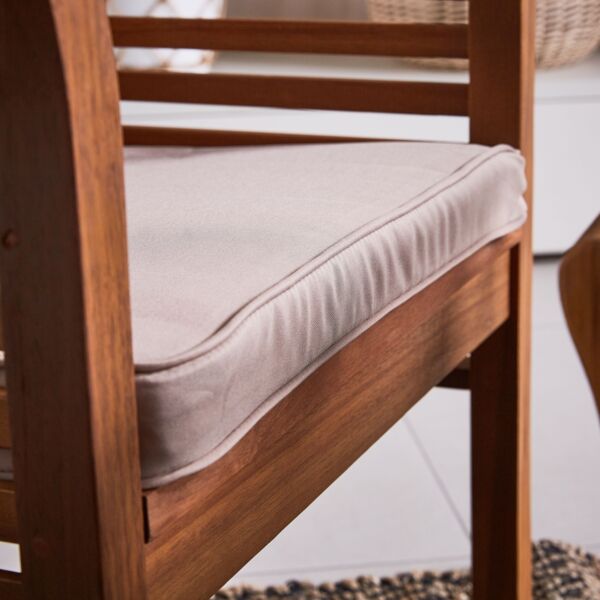 طقم جلسة خارجية 4 مقاعد مع طاولة ليزي - بني