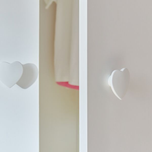 خزانة ملابس للأطفال 3 أبواب هايلي - ابيض