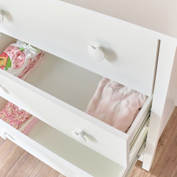 وحدة 3 أدراج هايلي - ابيض