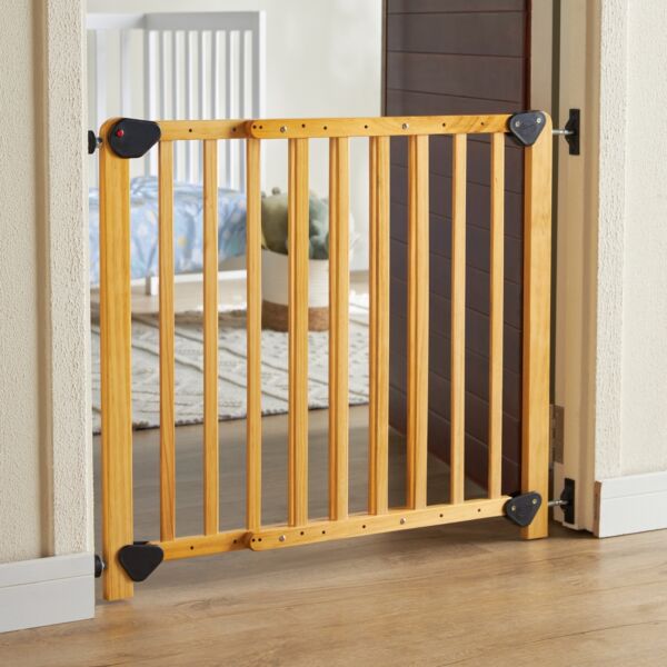 بوابة أمان خشب للأطفال روني - بني