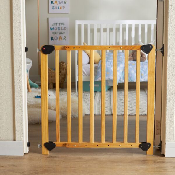 بوابة أمان خشب للأطفال روني - بني