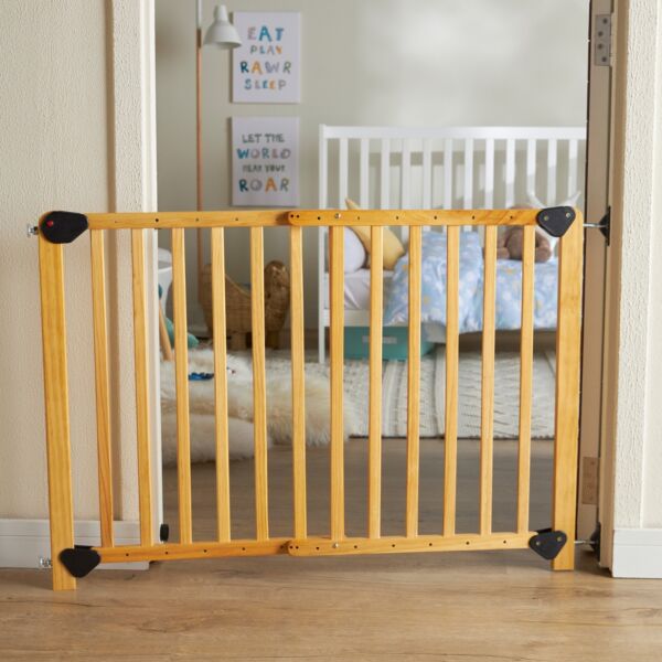 بوابة أمان خشب للأطفال روني - بني