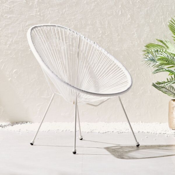 كرسي جلسة خارجية إيج - ابيض
