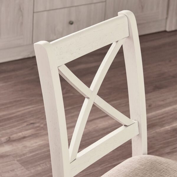 كرسي طاولة طعام مافريك - بلوطي وابيض