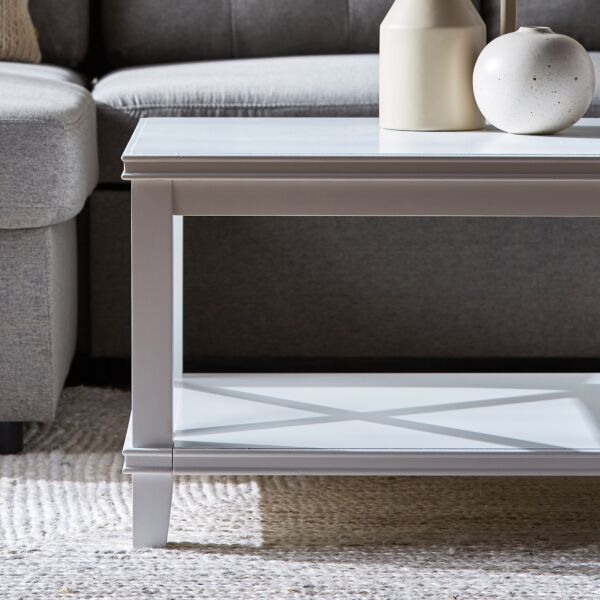 طاولة قهوة - ماريلاند - ابيض