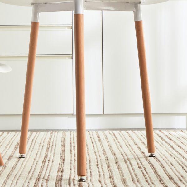 طقم طاولة طعام مقعدين دافني - ابيض