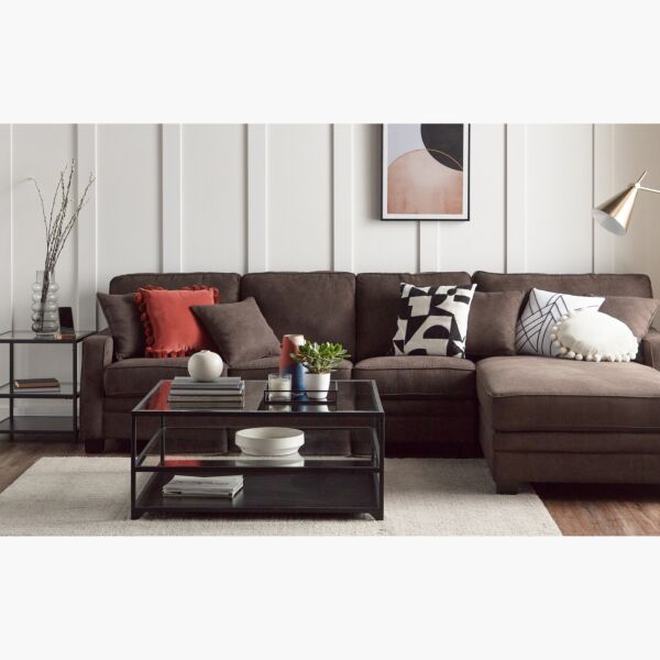 طاولة جانبية بسطح زجاجي - برامبتون