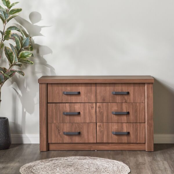 طاولة تزيين 6 أدراج ميدلي - بني