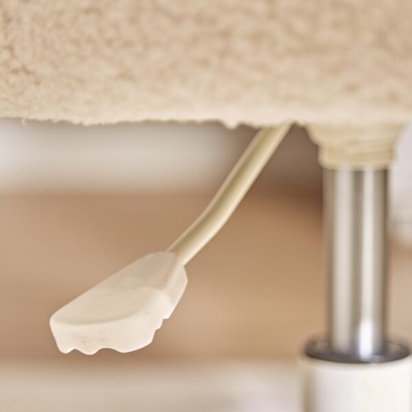 كرسي دراسة بوكليه بنمط سحاب جوش - كريمي