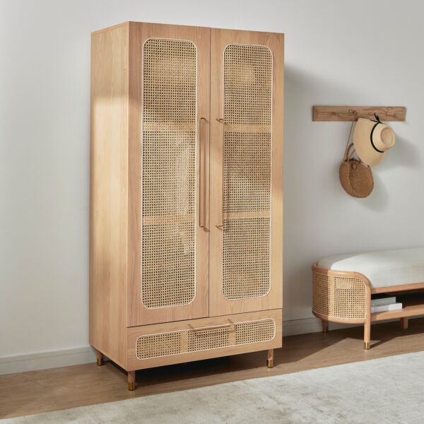 خزانة ملابس بابين ودرج - أناسا