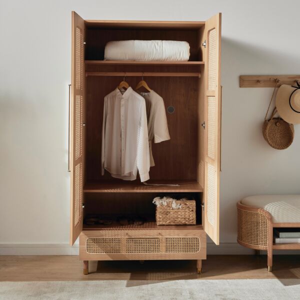 خزانة ملابس بابين ودرج - أناسا