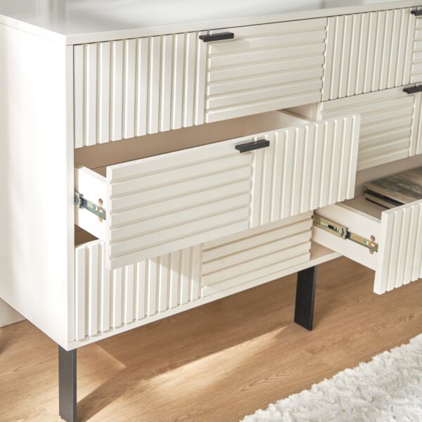 طاولة تزيين بمرآة و6 أدراج - ستارك