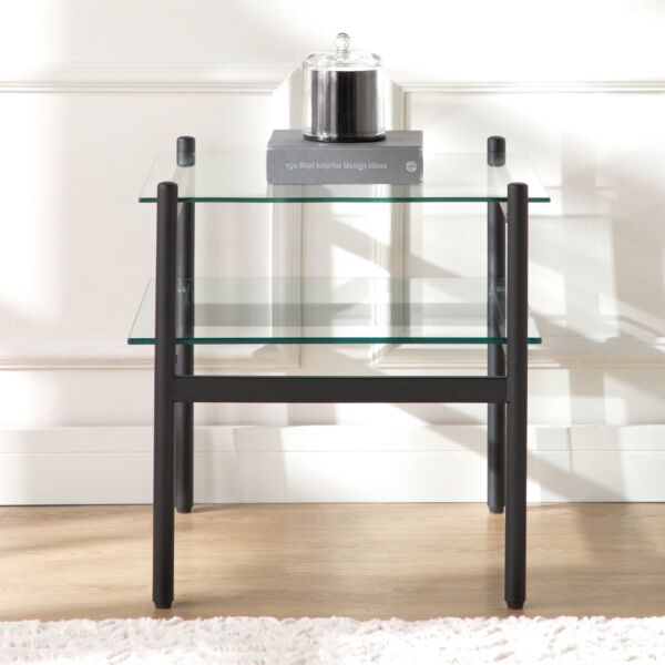 طاولة جانبية بسطح زجاج - ستارك