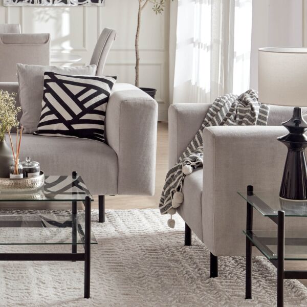 طاولة جانبية بسطح زجاج - ستارك