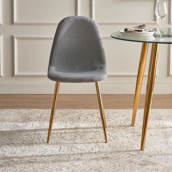 كرسي طاولة طعام ويلماز - رمادي