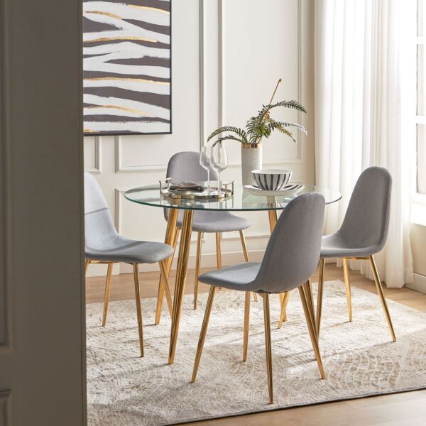 كرسي طاولة طعام ويلماز - رمادي