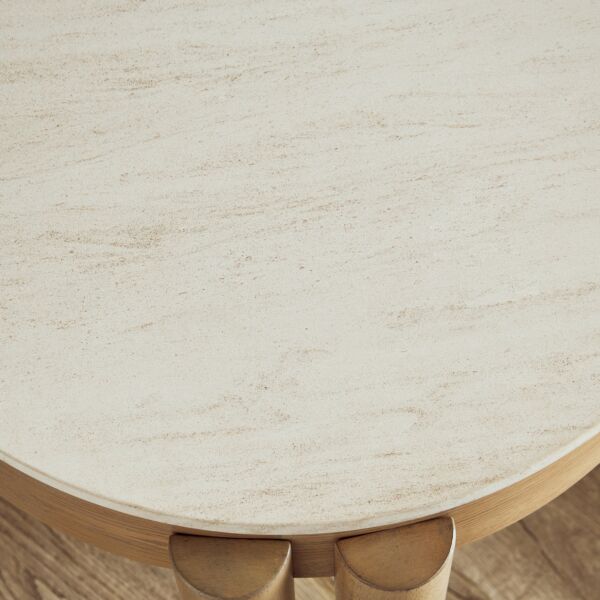 طاولة جانبية بسطح رخامي - روستيك كومفورت