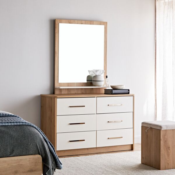 طقم غرفة نوم كينج 6 قطع - بورصة - 200x180 سم